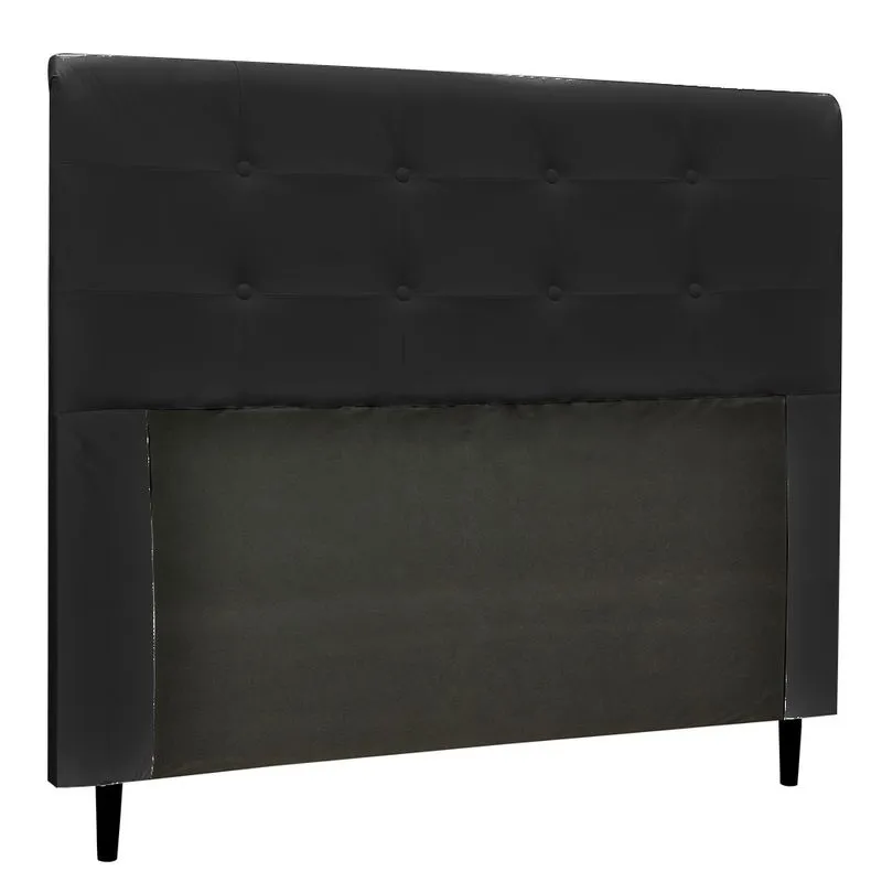 Cabeceira Luna Para Cama Box Queen 160 cm Corino Preto - D'Rossi