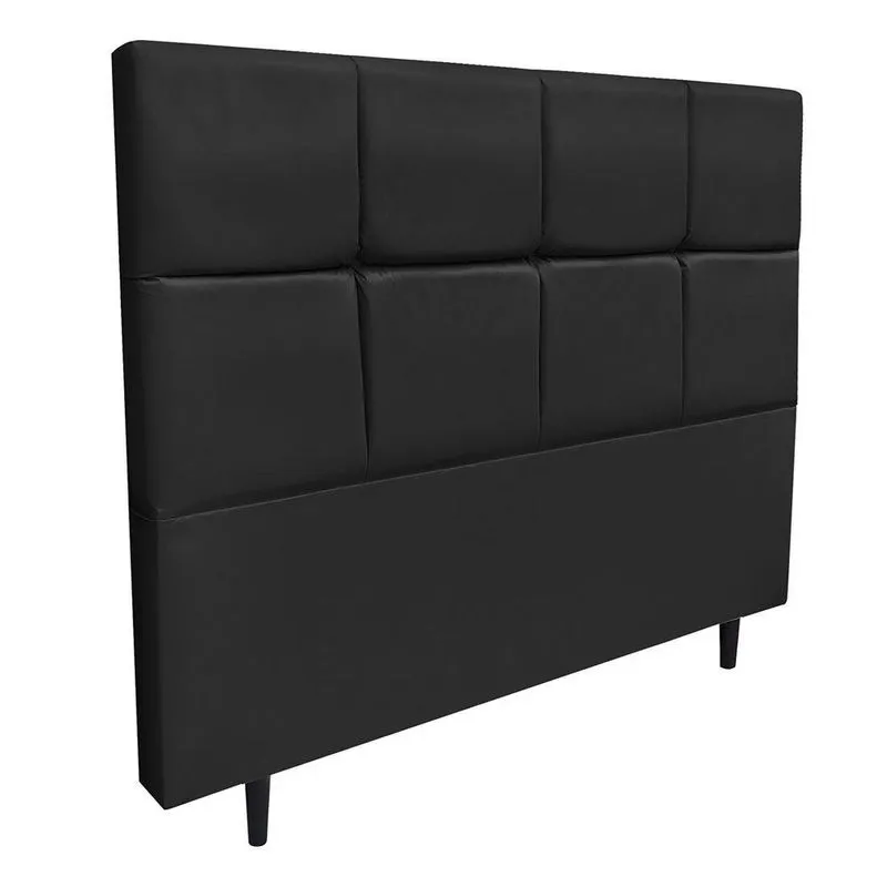 Cabeceira Para Cama Box Solteiro 90 Cm Corino Preto