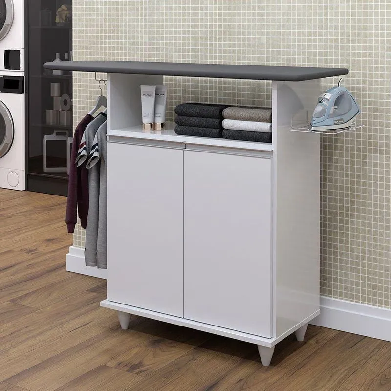 Tábua De Passar Com Balcão 02 Portas Angel 119cm Branco