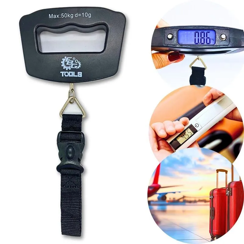 Balança Digital Portátil De Mão Para Mala Mochila De Viagem