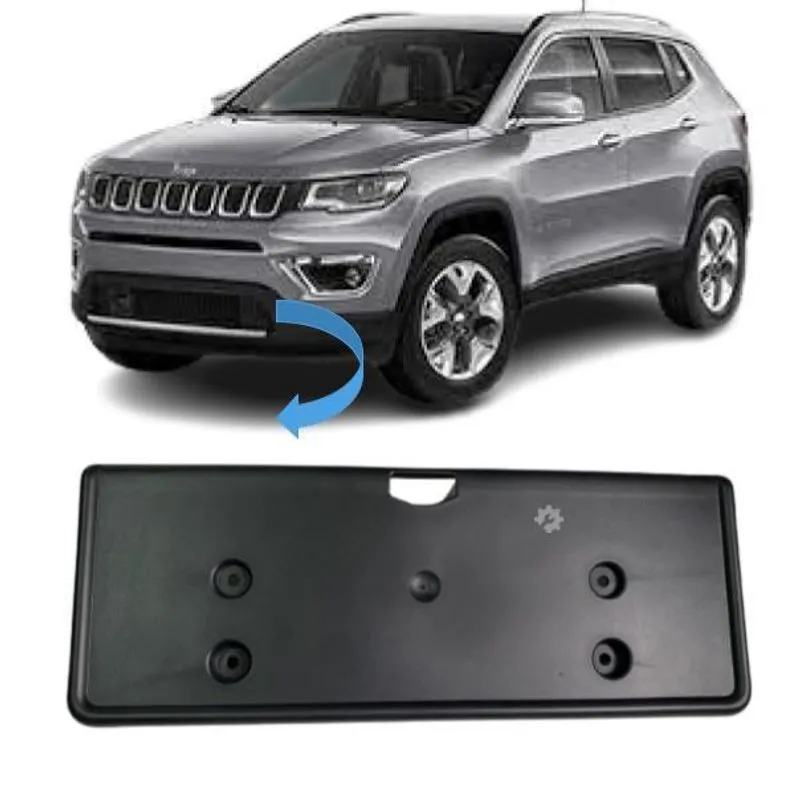 Suporte Placa Com Furo Parachoque Dianteiro Compass Original