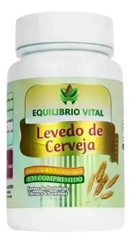 Levedo De Cerveja 400 Comprimidos Com 500mg Equilibrio Vital Sabor Sem Sabor - CORPOSHOPP