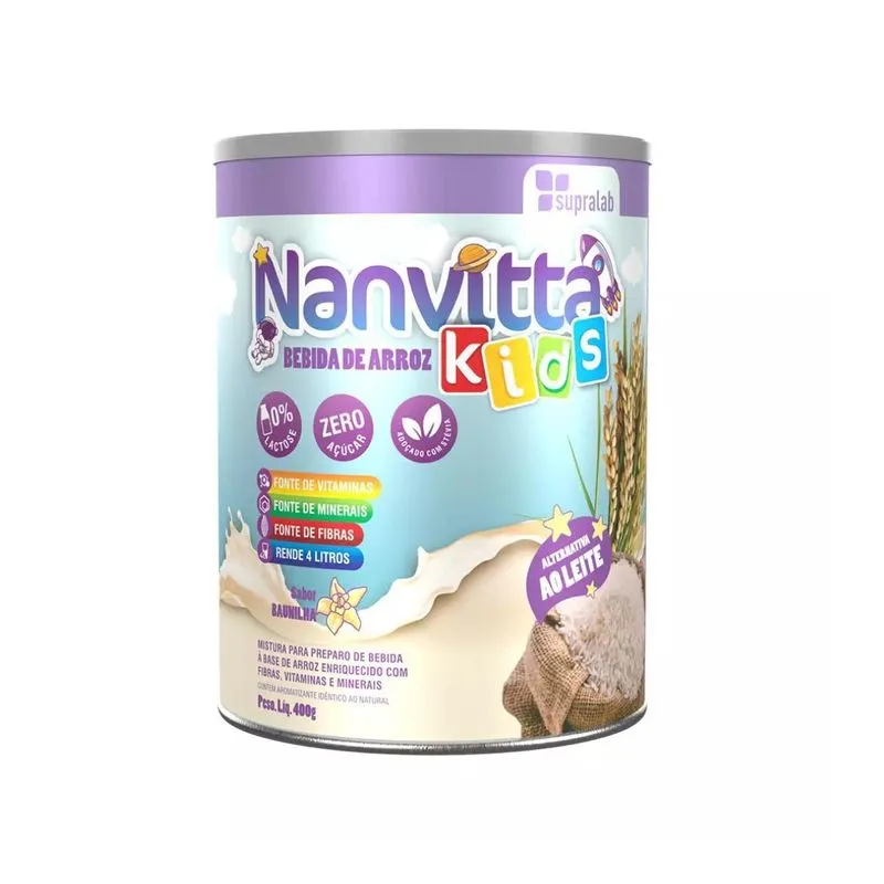 Bebida De Arroz Fortificada Nanvitta Kids 400g - Supralab
