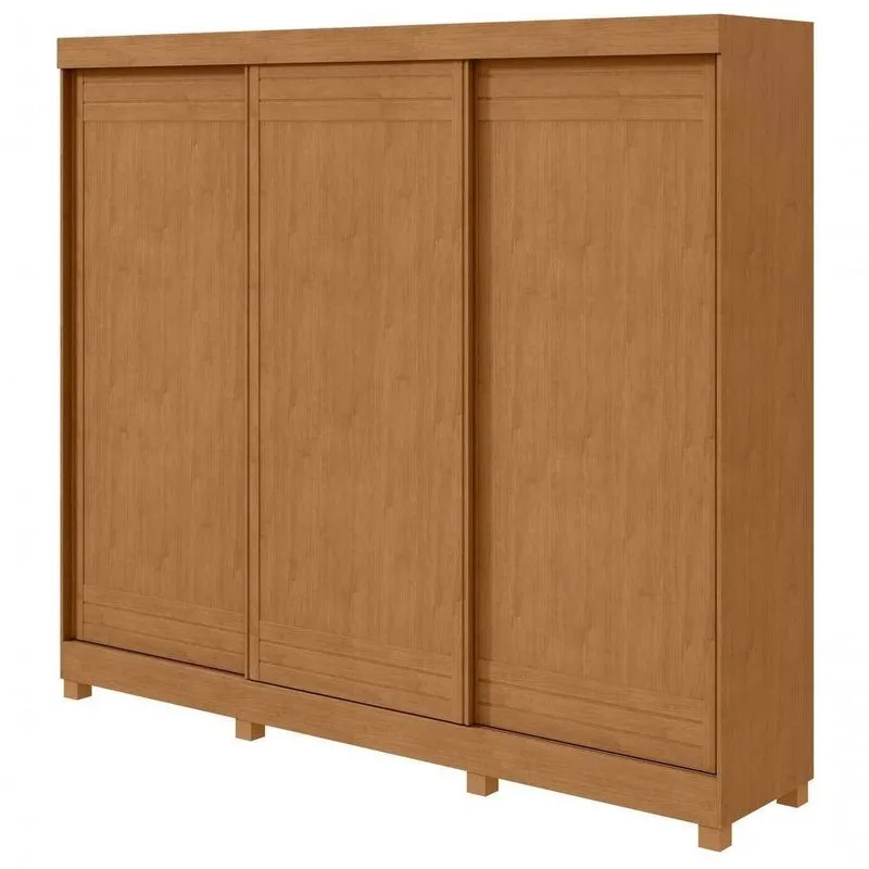 Guarda-roupas Casal Nice 3 Portas 4 Gavetas Flex Com Pés s/ Kit - Lopas Amendoa Clean