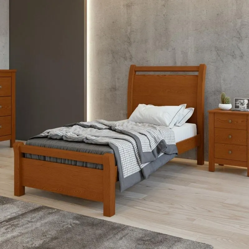 Cama Solteiro Reali Lopas MDF/MDP Antirruído 88cm