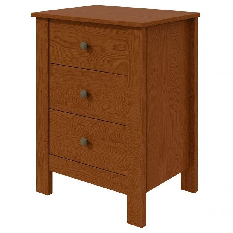Mesa De Cabeceira 3 Gavetas Maggiore New - Lopas Frassino