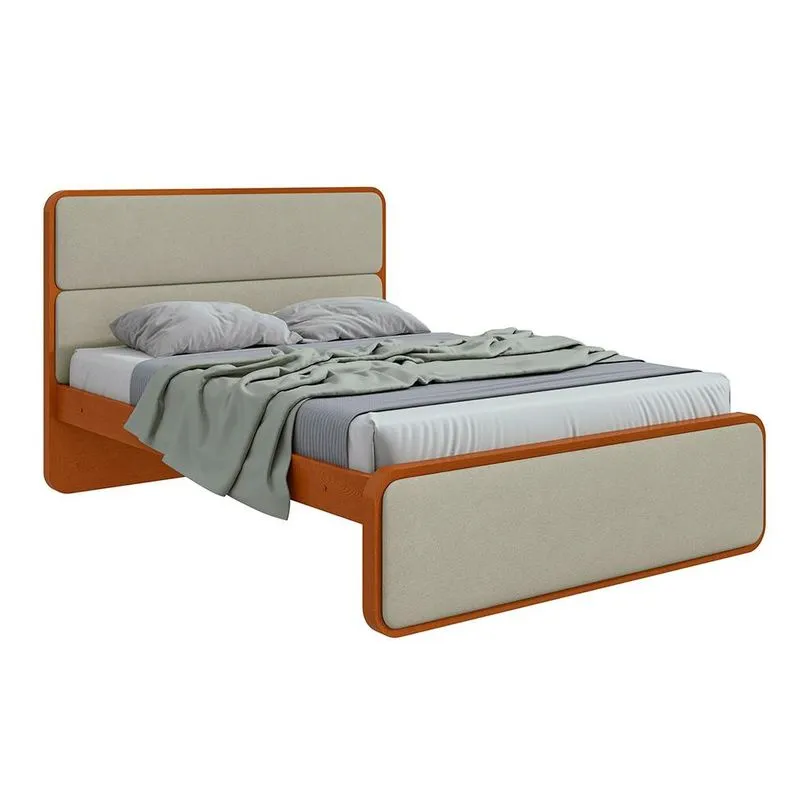 Cama Queen Loop Bouclé Sálvia e Frassino