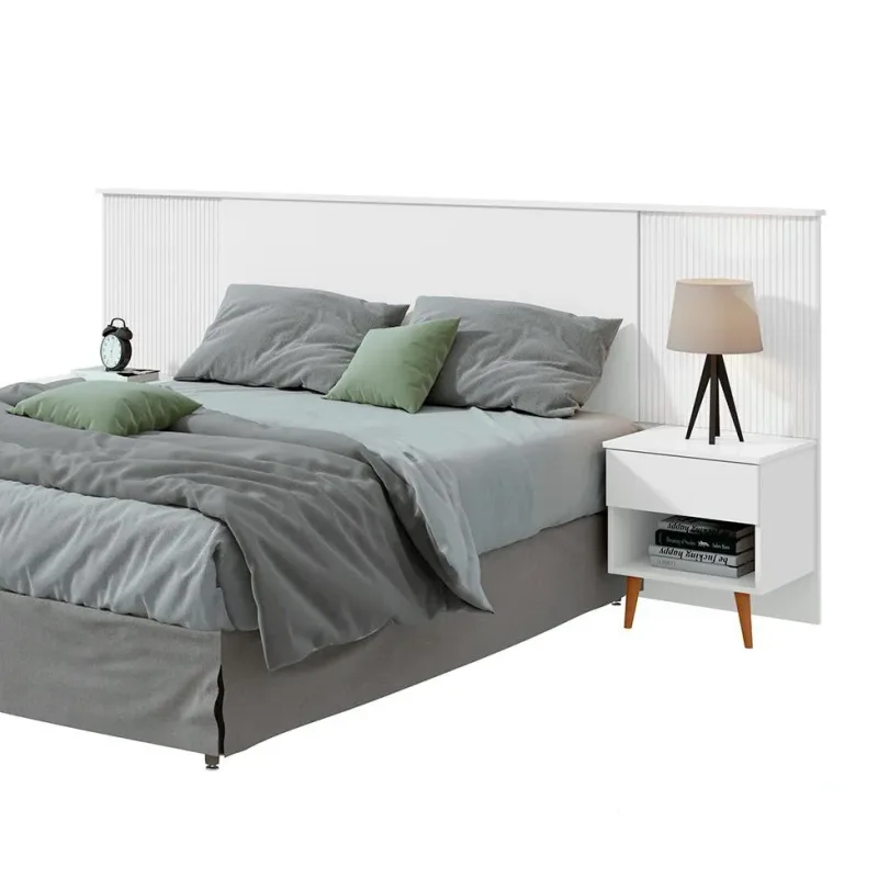 Cabeceira Box Like Regulável 140/160 Branco - Lopas