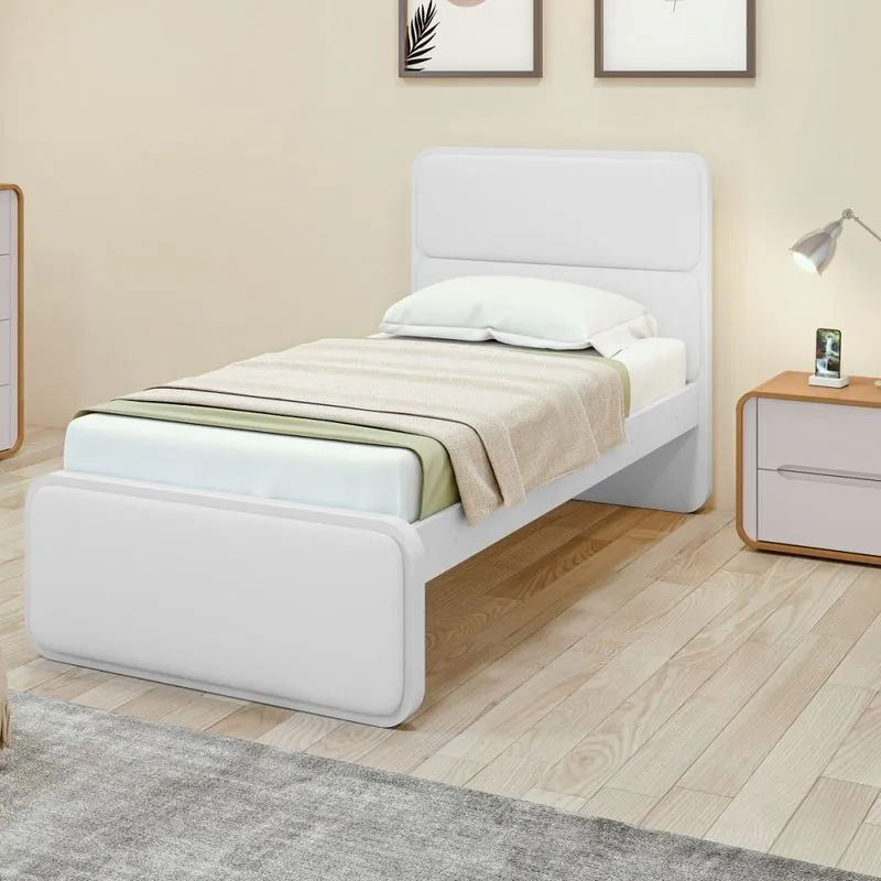 Cama Solteiro 90cm em MDF Loop Lopas