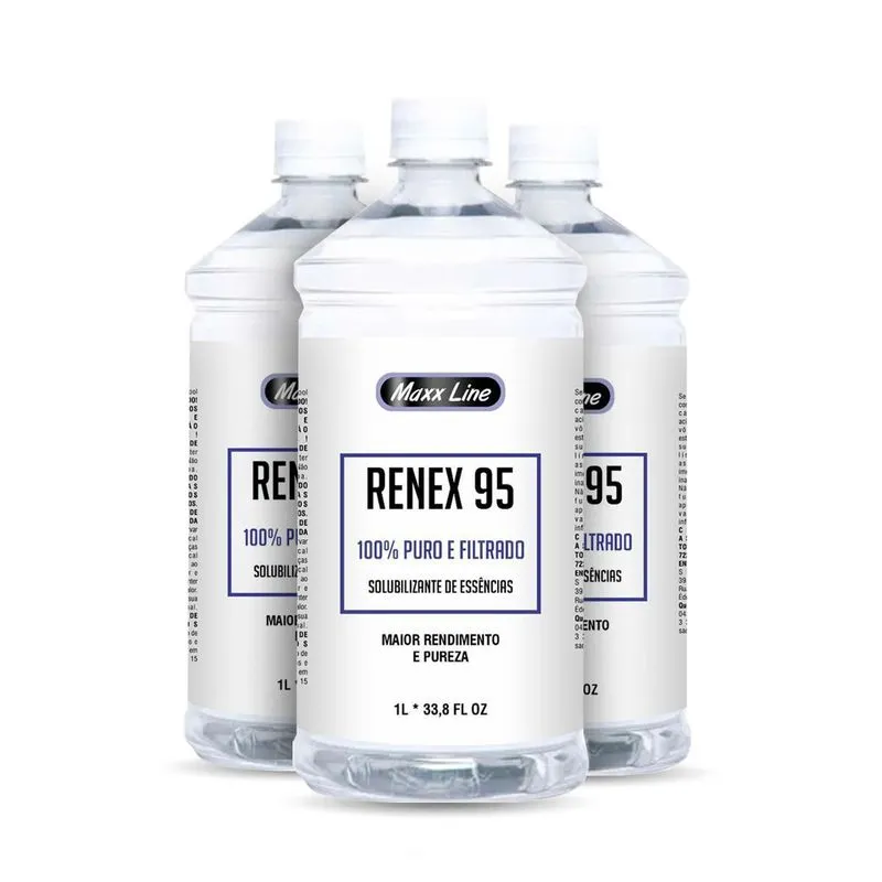 Kit 3und Renex 95 1l Solubilizante De Base Essências Cera
