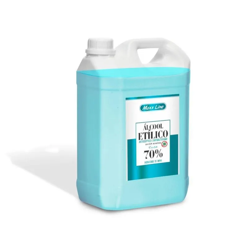 Garrafa Álcoool Perfumado Talco 5 Litros Limpeza 99,9%