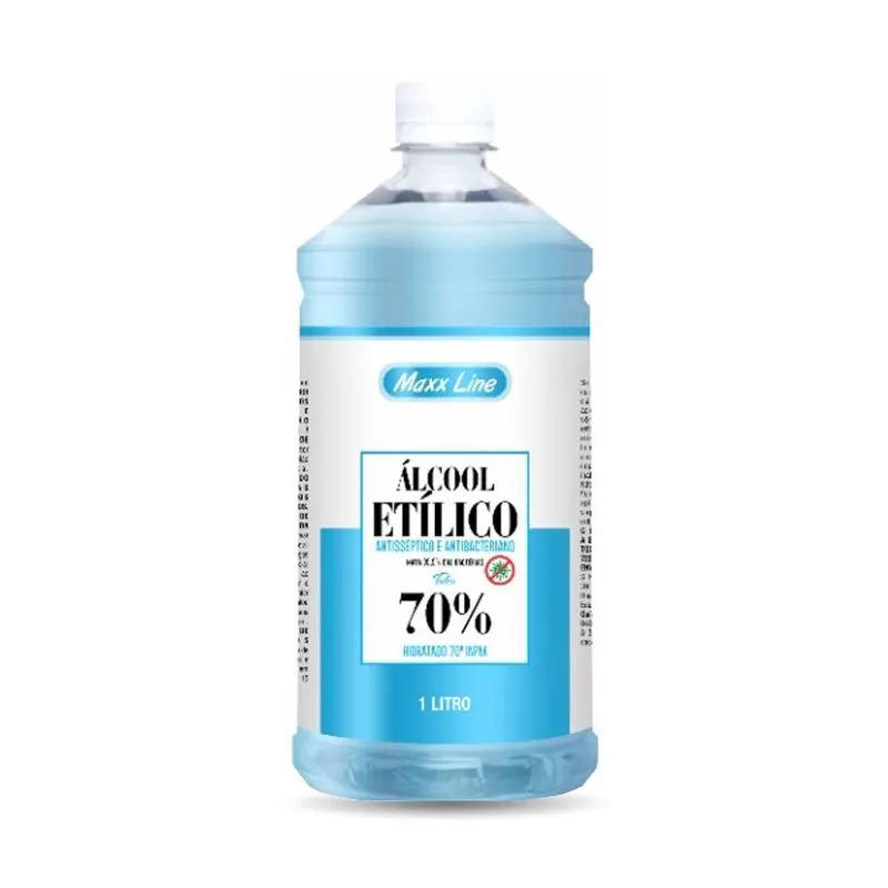 Garrafa Álcoool Perfumado Talco 1 Litro Limpeza 99,9%