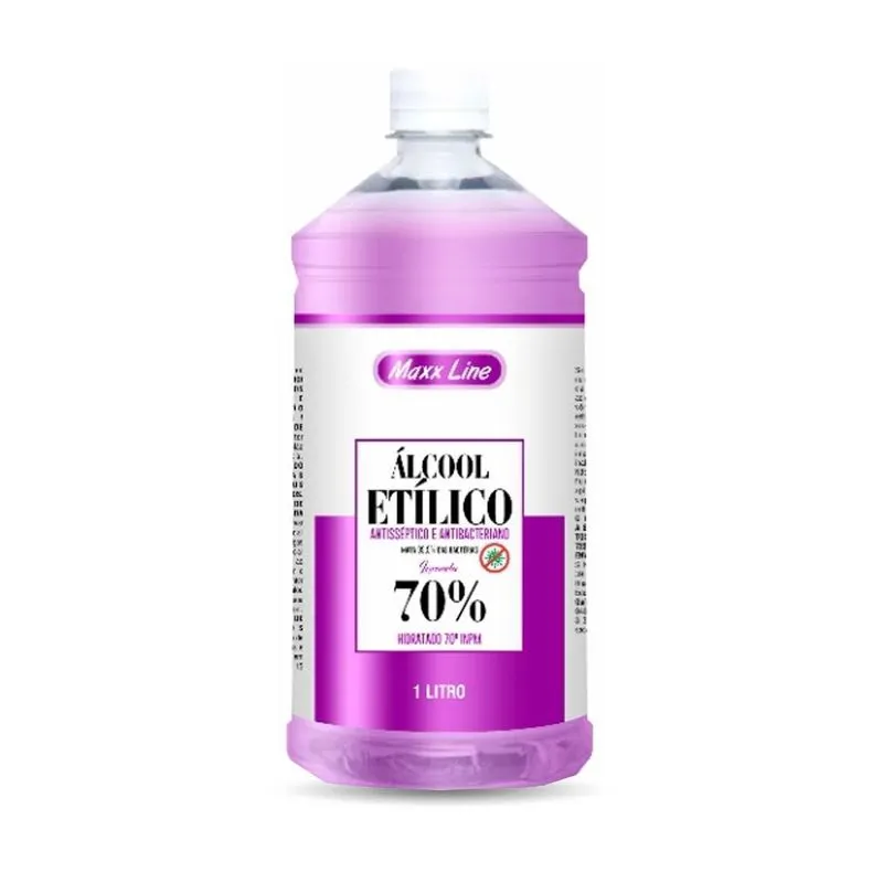Garrafa Álcoool Perfumado Lavanda 1 Litros Limpeza 99,9%