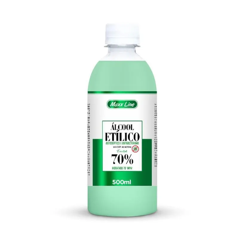 Garrafa Álcoool Perfumado Eucalipto 500ml Limpeza 99,9%