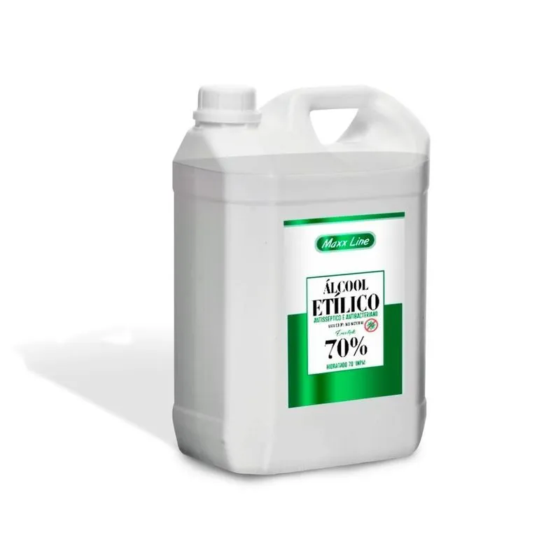 Garrafa Álcoool Perfumado Neutro 5 Litros Limpeza 99,9%