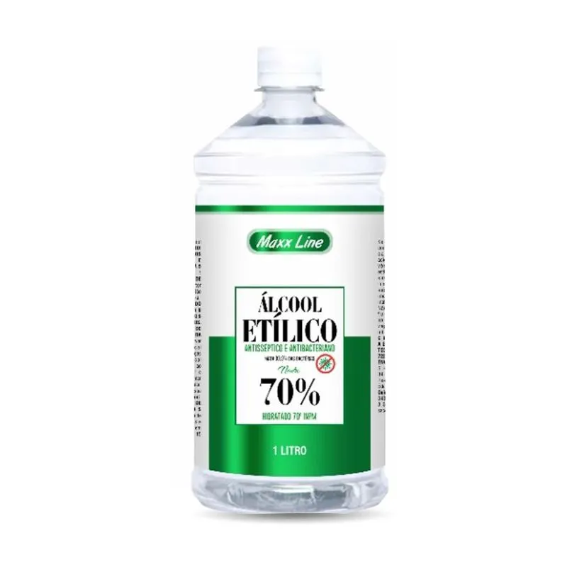 Garrafa Álcoool Perfumado Neutro 1l Limpeza 99,9%