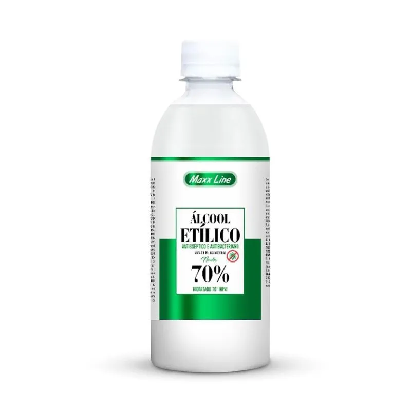 Garrafa Álcoool Perfumado Neutro 500ml Limpeza 99,9%