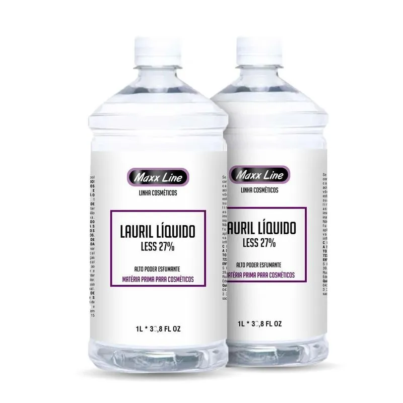 Kit 2x Lauril Líquido 27% 1l Detergente Sabonete Líquido
