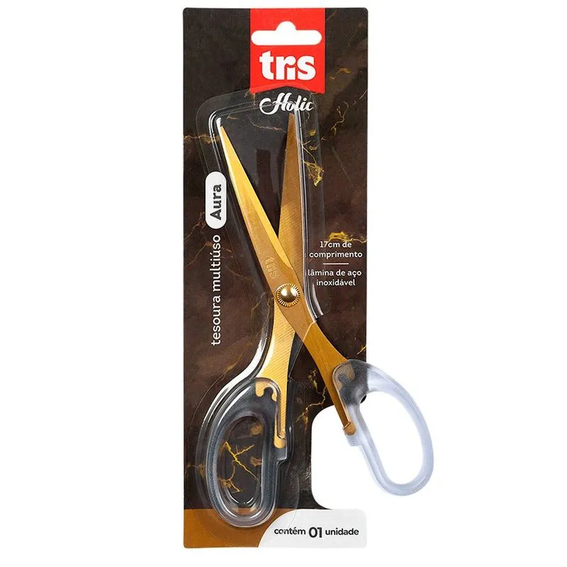 Tesoura Tris Holic Aura Cartela 901101