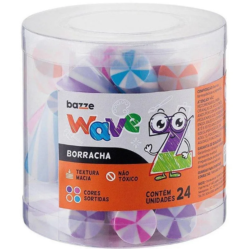 Borracha Wave Colorida - Textura Macia - Inmetro - Pote-24
