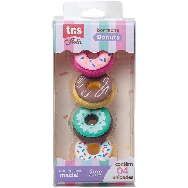 Borrachas Donuts Fofurices Holic - Conjunto 4 Unidades