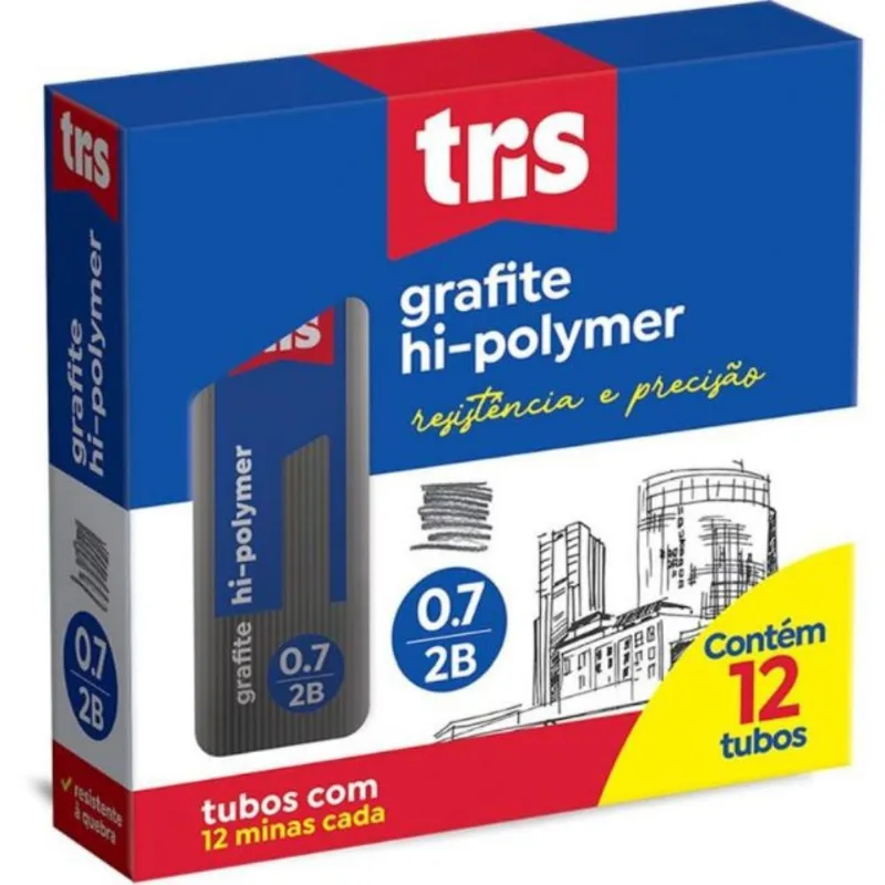Kit De Grafite 0,5mm Tris 2b Com 12 Grafites Summit