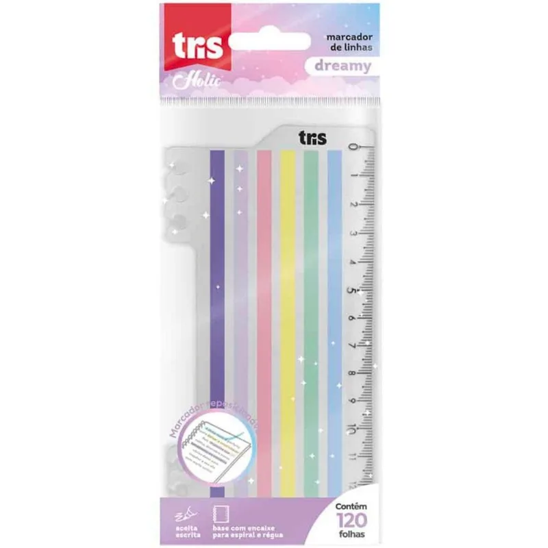 Marcador De Linhas Pastel Holic Dreamy - 120 Folhas - Tris