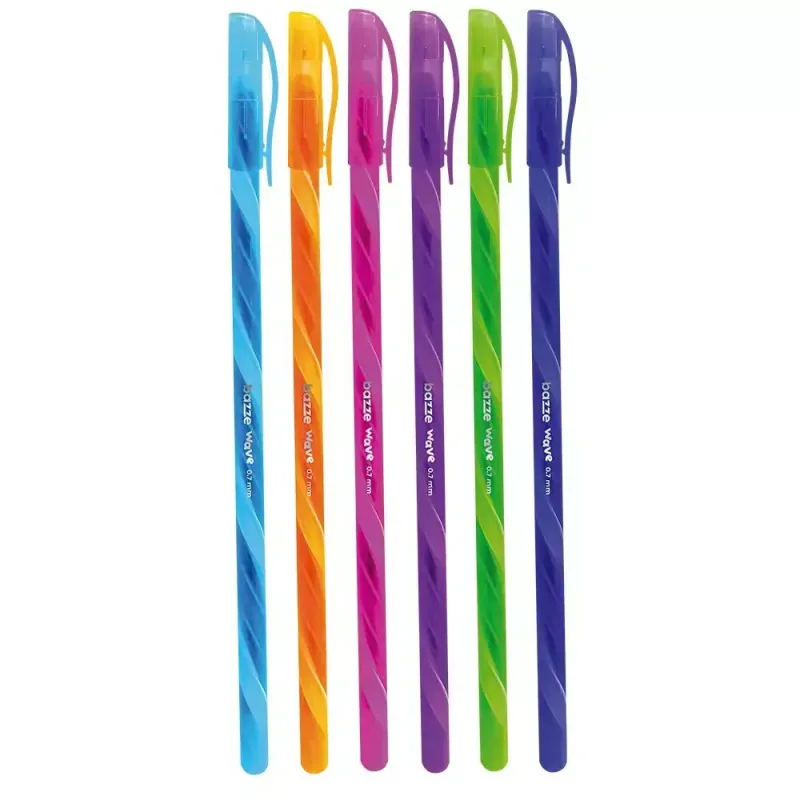 Caneta Esferográfica Bazze Wave Fashion 0.7mm Sortidas