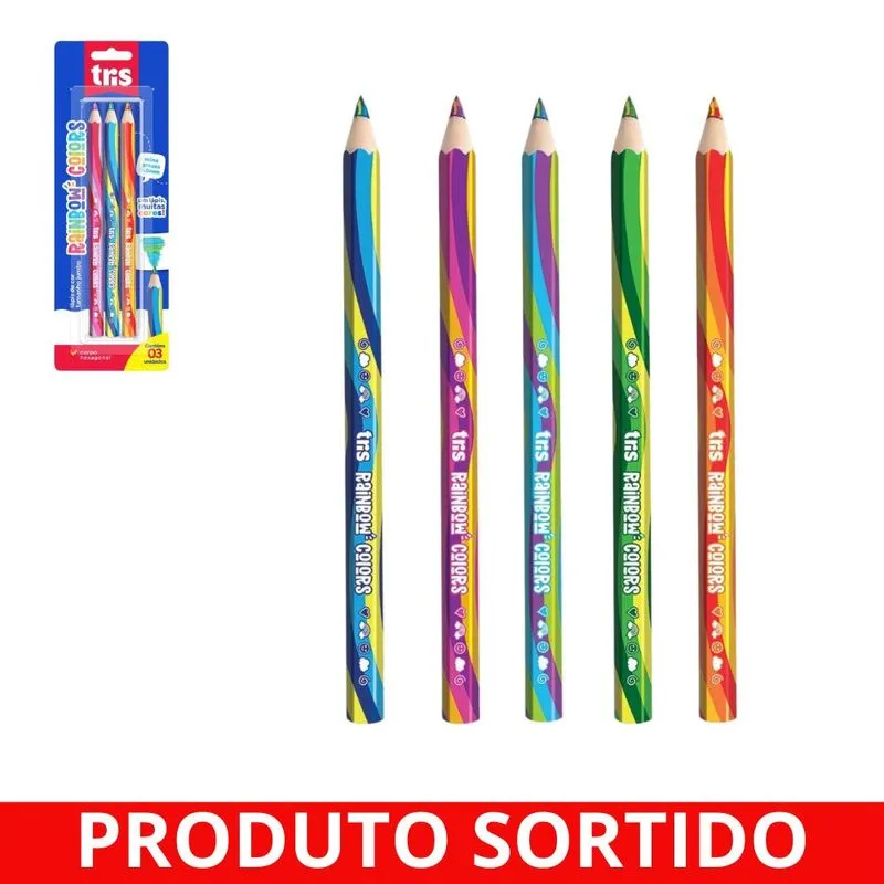 Lápis Cor Multi Color Rainbow 907219 Tris - 3UN