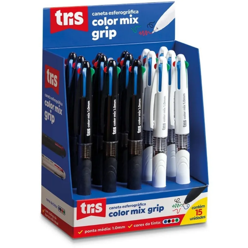Caneta Esferografica TRIS Colormix GRIP 4CORES 2MOD DP.C/15