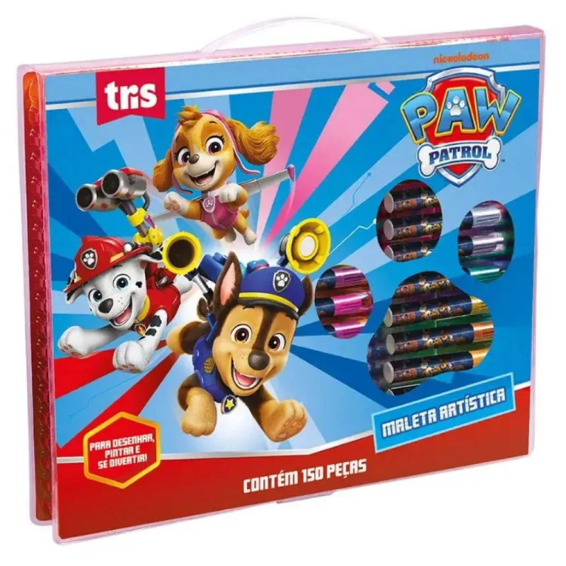 Maleta Artística Patrulha Canina 150 Peças 909459 - Tris