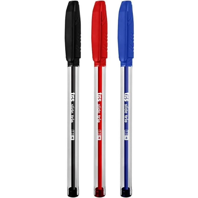 Caneta Esferografica TRIS Slide Trio 1.0MM 3CORES S CX.C/24