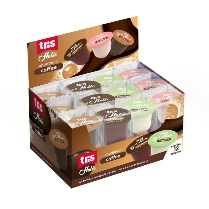 APONTADOR TRIS HOLIC COFFEE DP 12UN