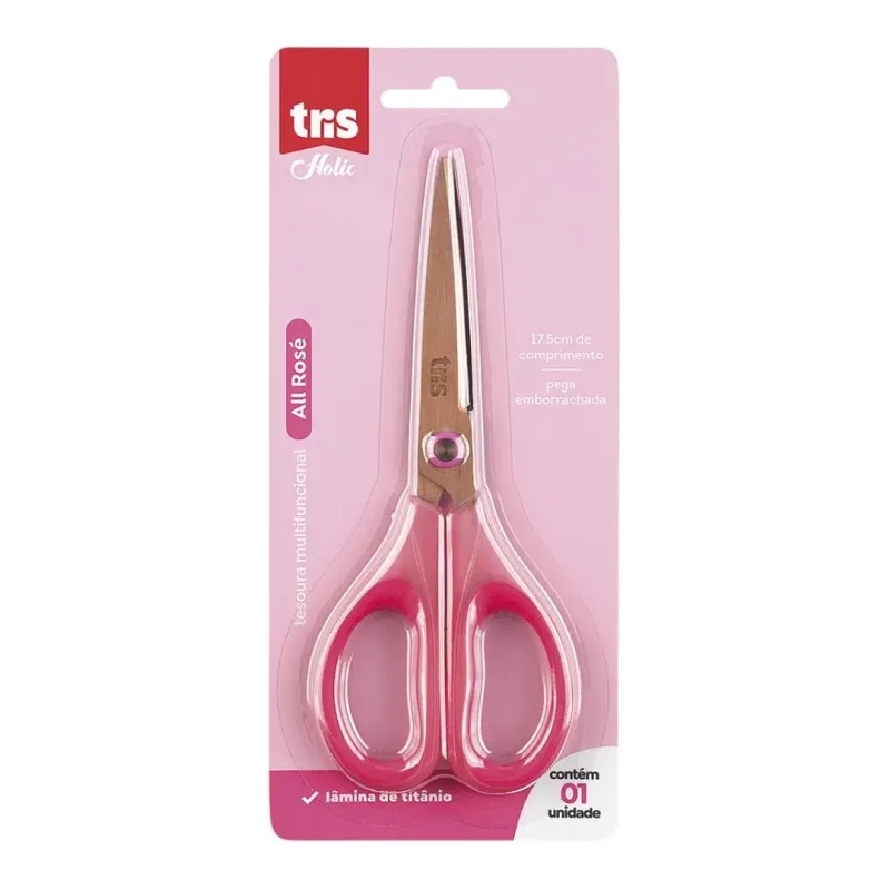 Tesoura Multifuncional Rosé, Tris