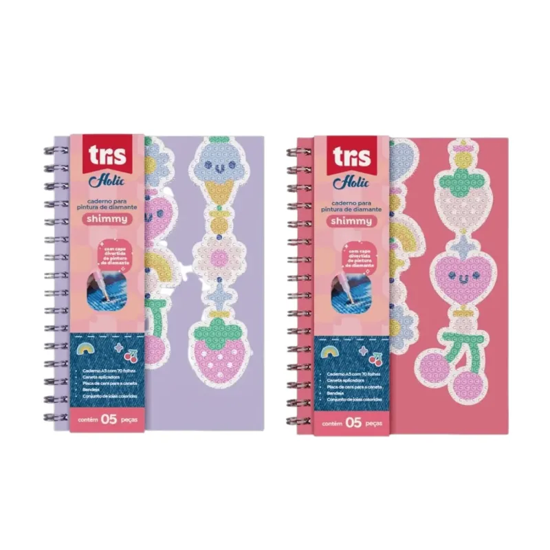 Caderno Pautado Diamante Shimmy c/ 70 Fls, Tris