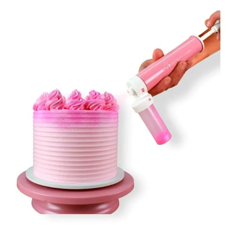 Pulverizador Borrifador De Glitter Para Bolo Blue Star Rosa