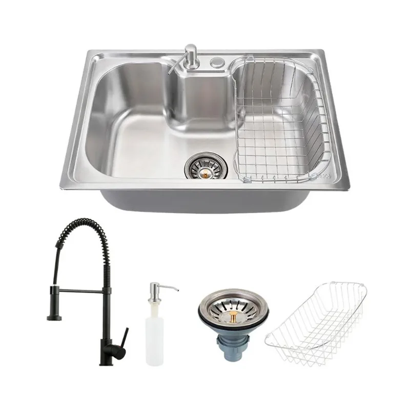 Cuba para Cozinha Aço Inox com Acessórios Carajás e Torneira Monocomando Envira Pingoo.casa - Preto