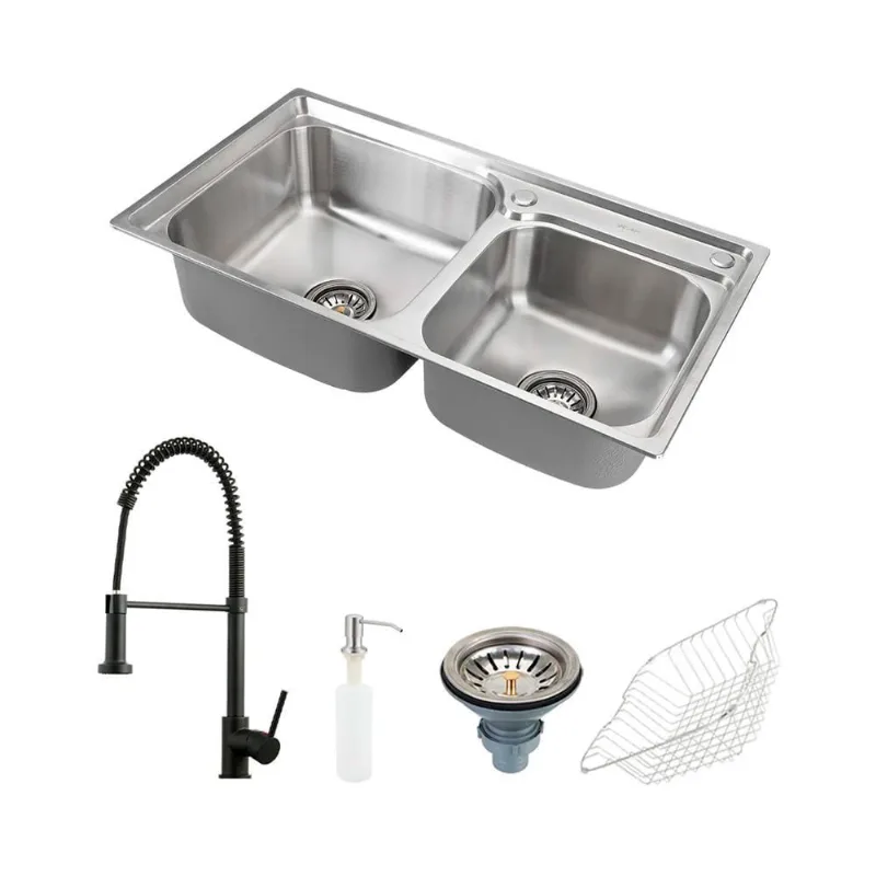Cuba para Cozinha Aço Inox com Acessórios Ticunas e Torneira Monocomando Envira pingoo.casa - Preto