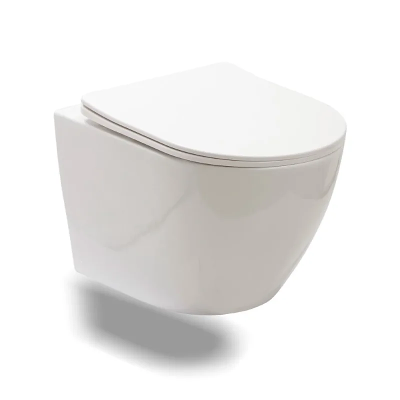 Vaso Sanitário Suspenso Saída Horizontal Hematita pingoo.casa - Branco