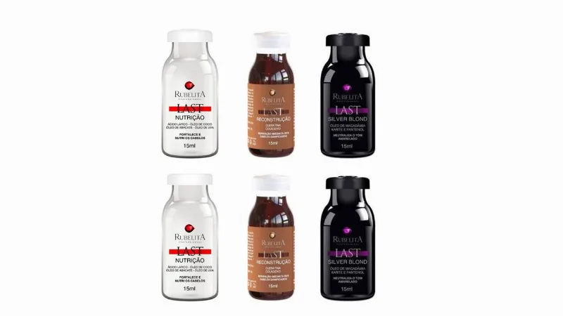 6 Ampolas Rubelita Nutrição, Reconstrução E Silver Blond Top