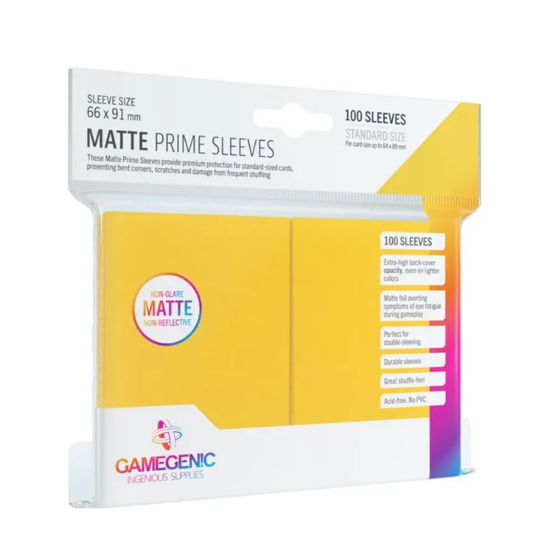 Protetor De Cards Amarelo Gamegenic: Matte Prime Sleeves