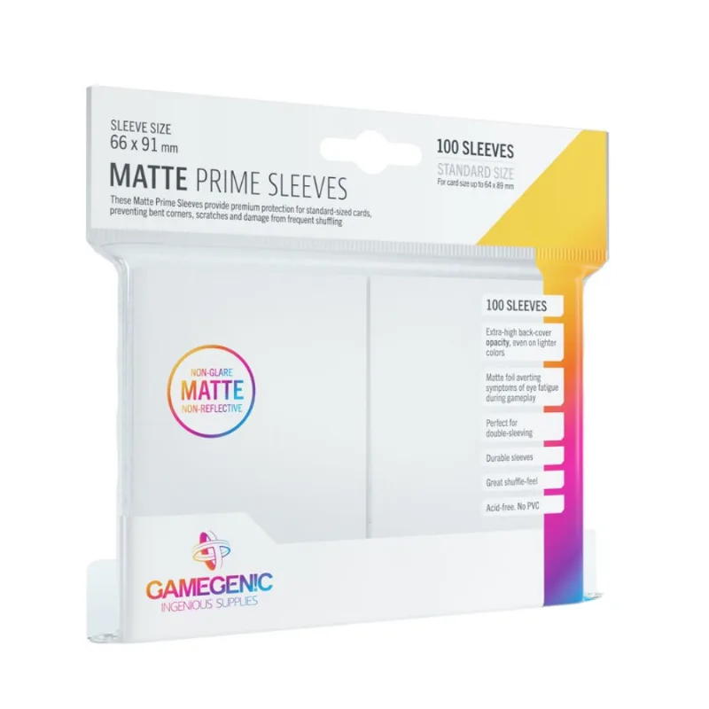 Protetor De Cards Branco Gamegenic: Matte Prime Sleeves