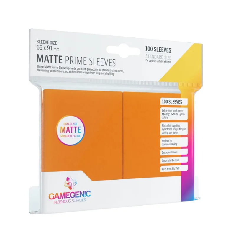 Protetor De Cards Laranja Gamegenic: Matte Prime Sleeves