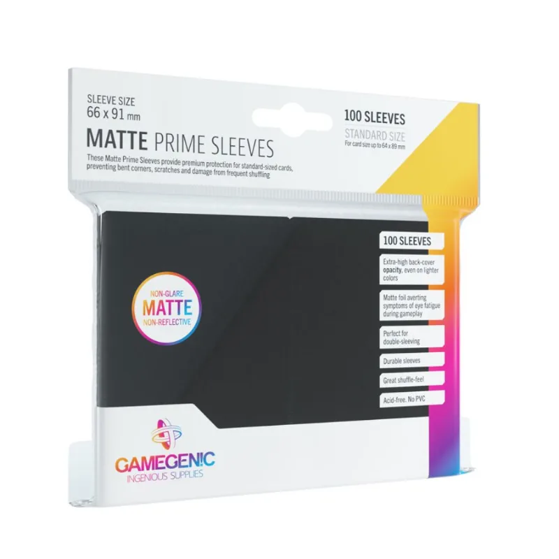 Protetor De Cards Preto Gamegenic: Matte Prime Sleeves