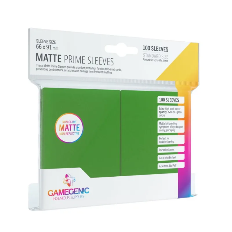 Protetor De Cards Verde Gamegenic: Matte Prime Sleeves