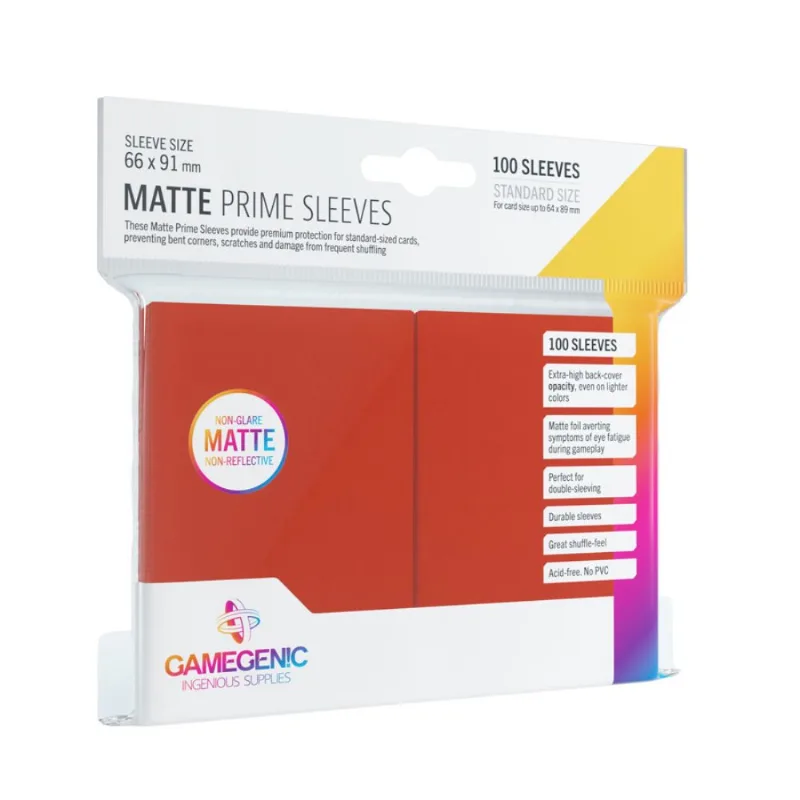 Protetor De Cards Vermelho Gamegenic: Matte Prime Sleeves
