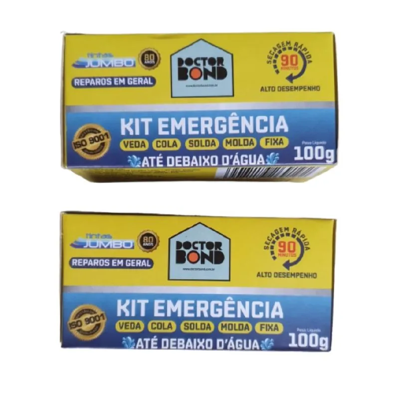 2 Un Massa Epóxi 100g P/ Reparo Prova D'água Secagem Rápida