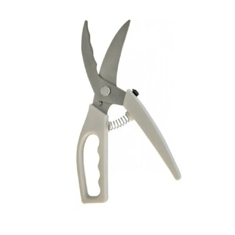 Tesoura Curvada P/ Frango 25cm Cabo Branco Corte Geral Aves