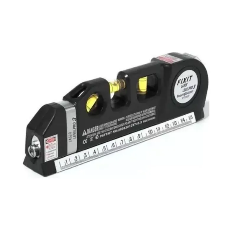 Nível Laser Nivelador Preto 3 Estagio C/ Trena 2,5m Idea