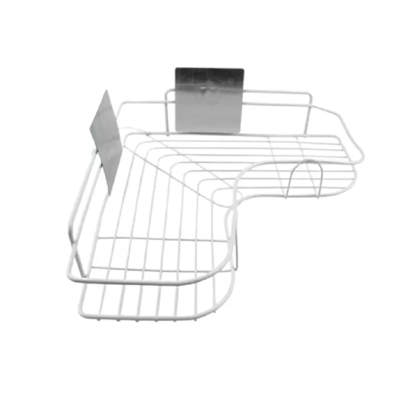 Suporte De Canto Branco Porta Shampoo Sabonete P/ Banheiro